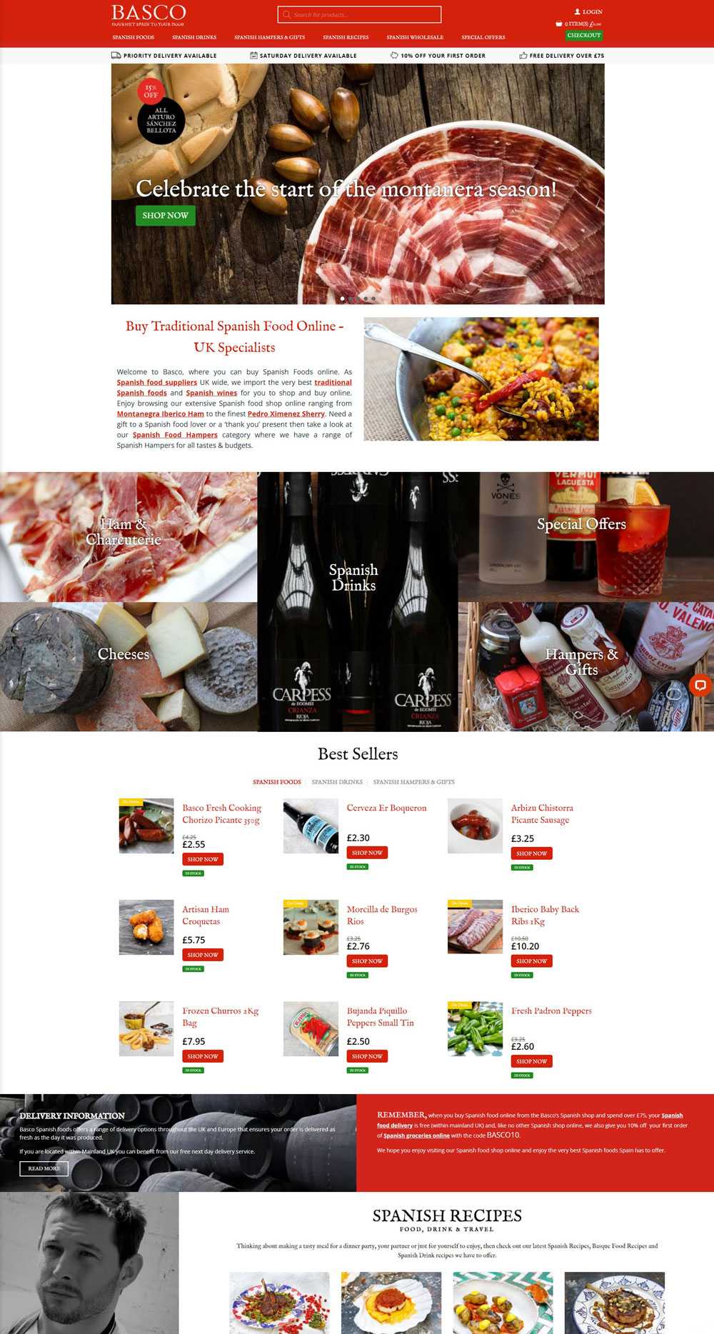 Basco Fine Foods SEO Case Study Website